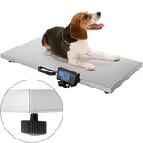 880lb Heavy-Duty Livestock Scale – Large Stainless Steel Platform Digital Floor Scale for Animals, Shipping & Industrial Use (40.6×20.9 in)