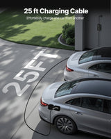 Smart Wallbox Portable EV Charger – Level 1 & 2, 16A Adjustable Current, 120V/240V with LCD Display