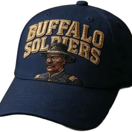 Embroidered Buffalo Soldiers Vintage Cap – U.S. Anniversary Commemorative Snapback Hat, Military Heritage Tribute