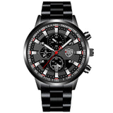 Men’s Stainless Steel Quartz Wristwatch – Waterproof, Analog Watch