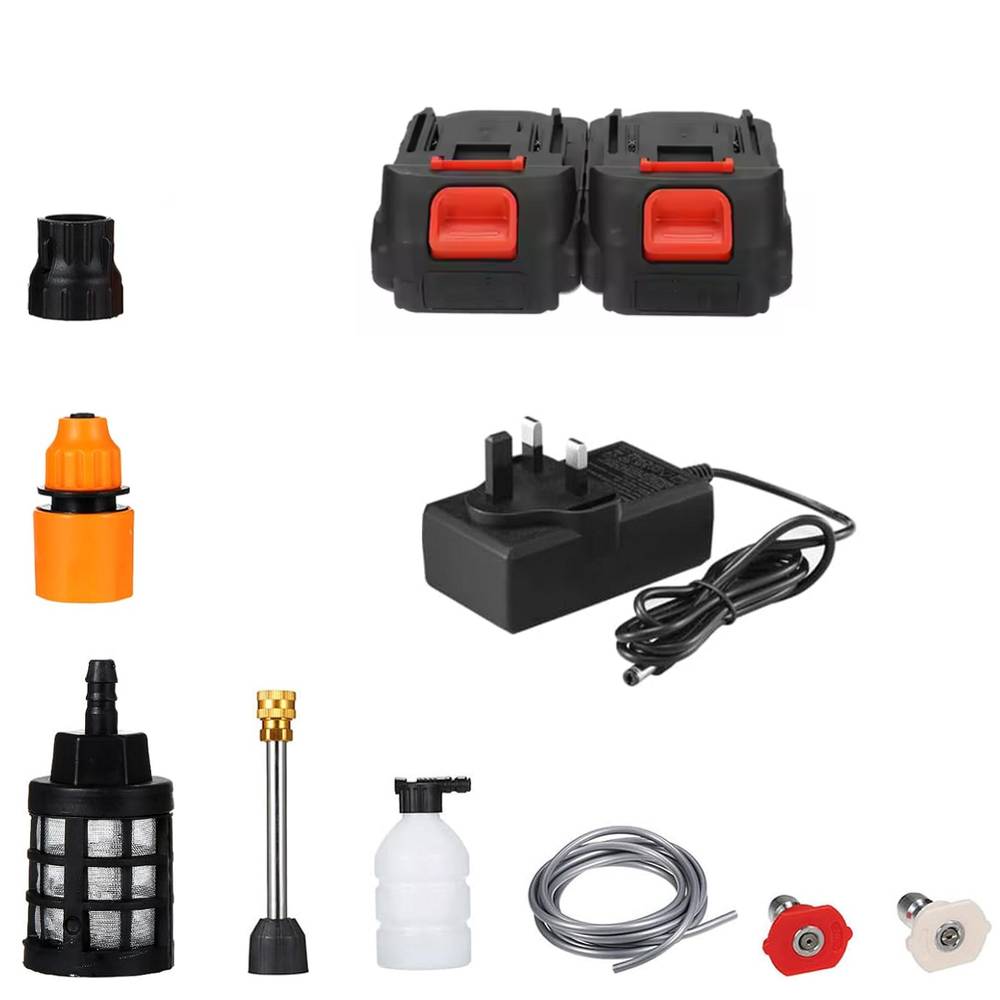 Cordless High-Pressure Car Washer Jet Gun – Rechargeable Cleaner with Dual Batteries