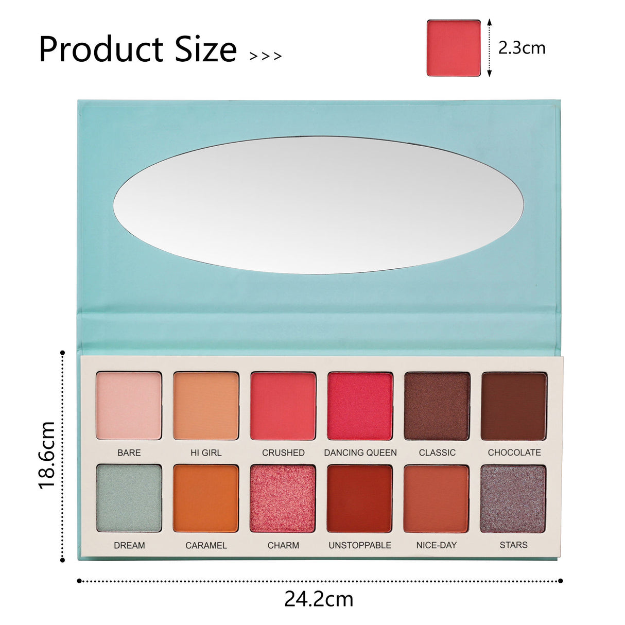 Las Chicas 12-Color High Pigment Eyeshadow Palette – Silky Cream Makeup with Rich Color Payoff | Cruelty-Free Beauty Palette