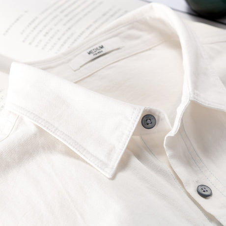 Men’s Cotton Long‑Sleeve Casual Shirt – Stylish Stitching Design, Breathable Everyday Button‑Up Top