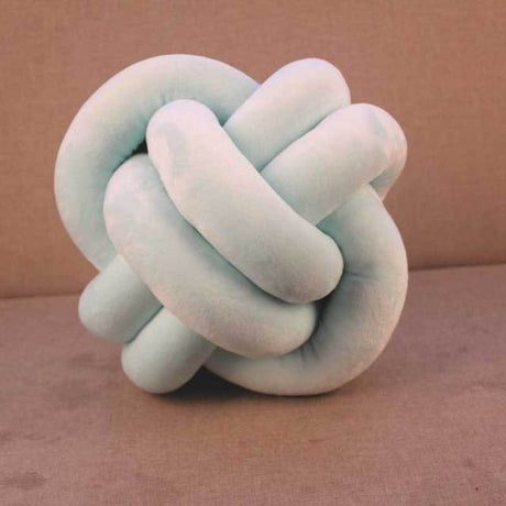 Knotted Plush Ball Round Throw Pillow – Soft Decorative Knot Cushion for Sofa, Bed & Home Décor