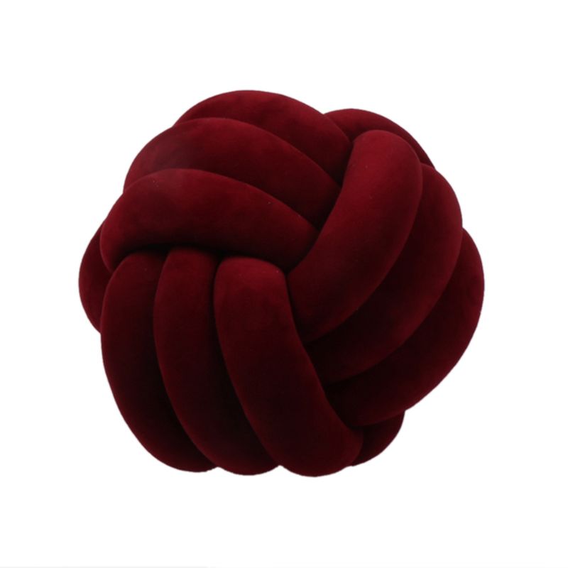 Knotted Plush Ball Round Throw Pillow – Soft Decorative Knot Cushion for Sofa, Bed & Home Décor