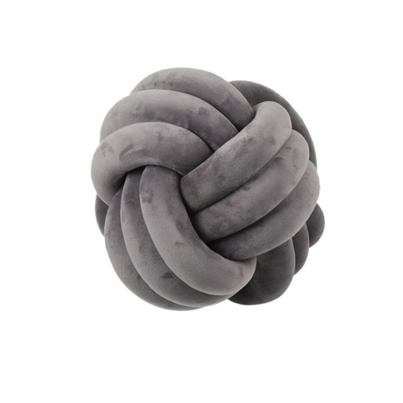 Knotted Plush Ball Round Throw Pillow – Soft Decorative Knot Cushion for Sofa, Bed & Home Décor