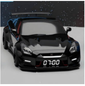 Supercar Alarm Clock with Lifelike Engine Sound & Lighting Effects – LED Car Clock for Kids, Teens & Car Lovers