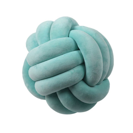 Knotted Plush Ball Round Throw Pillow – Soft Decorative Knot Cushion for Sofa, Bed & Home Décor