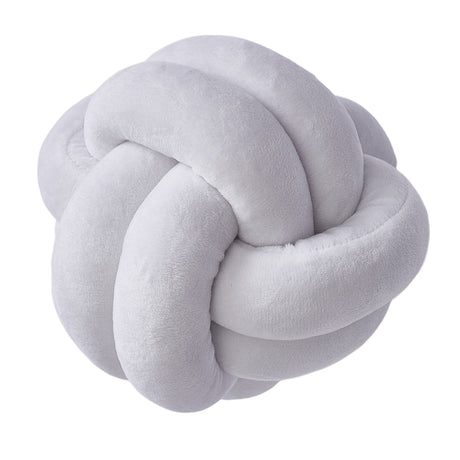 Knotted Plush Ball Round Throw Pillow – Soft Decorative Knot Cushion for Sofa, Bed & Home Décor