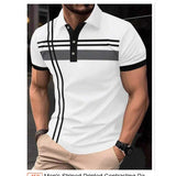 Men’s Casual Printed Button‑Up Shirt – Lightweight Lapel Collar Short Sleeve Top for Everyday, Beach, and Summer Wear