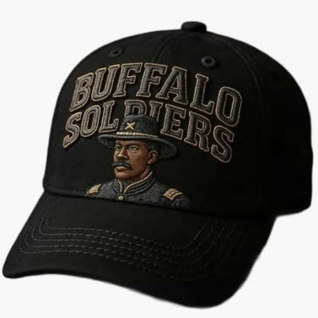 Embroidered Buffalo Soldiers Vintage Cap – U.S. Anniversary Commemorative Snapback Hat, Military Heritage Tribute