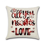 Valentine’s Day Red Pillowcase Cushion Cover – Romantic Heart Throw Pillow Cover for Sofa, Bed & Home Decor