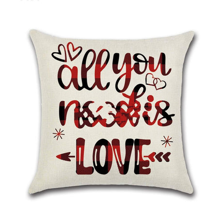 Valentine’s Day Red Pillowcase Cushion Cover – Romantic Heart Throw Pillow Cover for Sofa, Bed & Home Decor