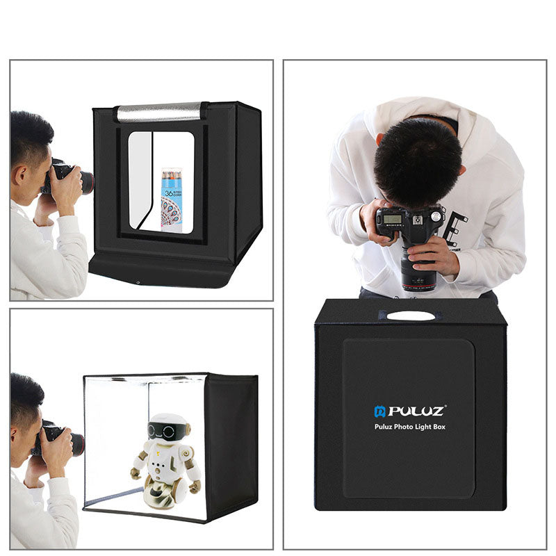 40cm Folding LED Photo Light Box with Dimmable Studio Lighting – Portable Softbox for Product Photography