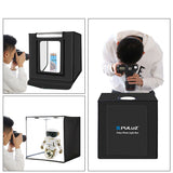 40cm Folding LED Photo Light Box with Dimmable Studio Lighting – Portable Softbox for Product Photography