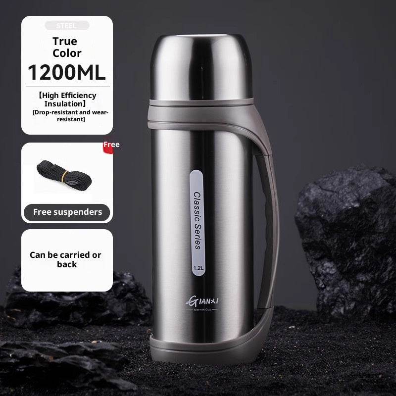 40oz Insulated Travel Mug – 1200ml Leakproof Thermal Water Bottle (48 Hours Temp Retention)