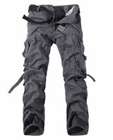 Men’s Washed Multi-Pocket Cargo Pants – Durable Tactical Work & Casual Utility Trousers