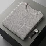 Men’s Round‑Neck Jacquard Knitted Pullover Vest – Business Casual Sleeveless Sweater for Office & Fall/Winter Layering