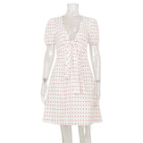 Summer New Arrival Sexy Low-Cut Dress with Bow Decoration – Elegant Bodycon Mini Dress for Women