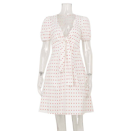 Summer New Arrival Sexy Low-Cut Dress with Bow Decoration – Elegant Bodycon Mini Dress for Women