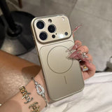 Magnetic MagSafe Phone Case – Nano Frosted Glass Armor Cover | Wireless Charging Case for iPhone 17 Air, 16, 15, 14, 13 Pro Max