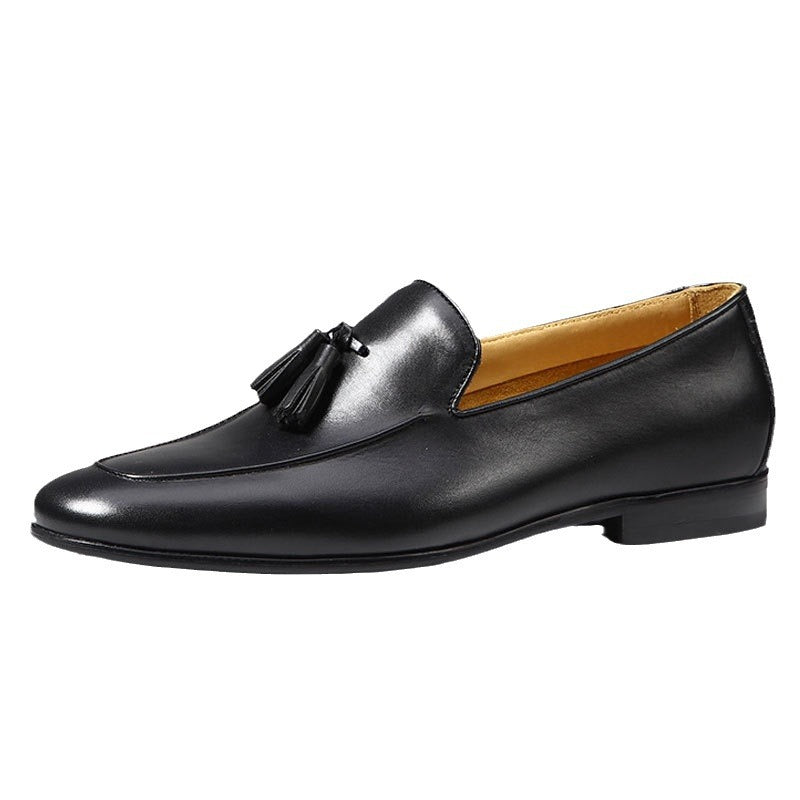 Men’s Premium Leather Tassel Loafers – Breathable Summer Style