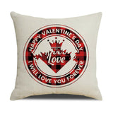 Valentine’s Day Red Pillowcase Cushion Cover – Romantic Heart Throw Pillow Cover for Sofa, Bed & Home Decor