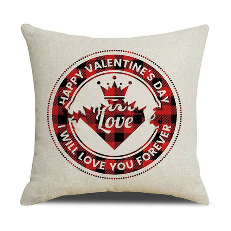 Valentine’s Day Red Pillowcase Cushion Cover – Romantic Heart Throw Pillow Cover for Sofa, Bed & Home Decor