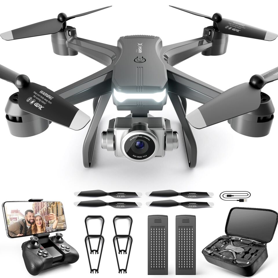 V14 6K Dual Camera FPV Drone — Portable WiFi RC Quadcopter with 2 Batteries for Beginners & Pros