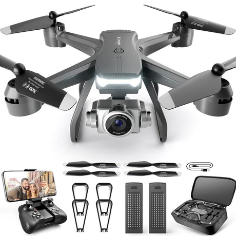 V14 6K Dual Camera FPV Drone — Portable WiFi RC Quadcopter with 2 Batteries for Beginners & Pros