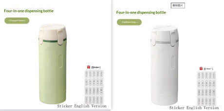 4‑in‑1 Travel Dispenser Bottle – Leak‑Proof Portable Refillable Toiletry Container for Shampoo, Conditioner, Lotion & Perfume