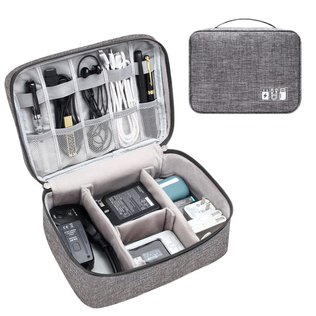 Waterproof Travel Electronics Organizer – Portable Cable & Charger Storage Case