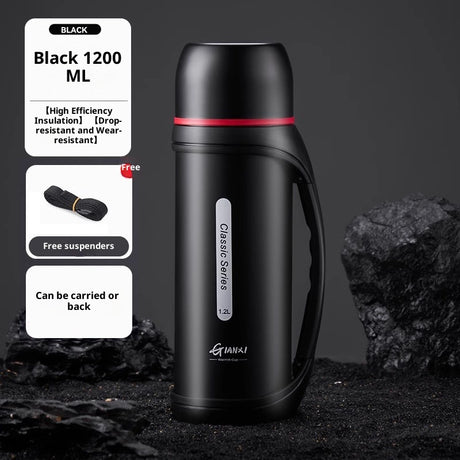 40oz Insulated Travel Mug – 1200ml Leakproof Thermal Water Bottle (48 Hours Temp Retention)