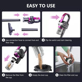 4-in-1 Cordless Stick Handheld Vacuum Cleaner – Powerful Carpet & Floor Cleaner for Pet Hair | Lightweight Multi-Purpose Vacuum
