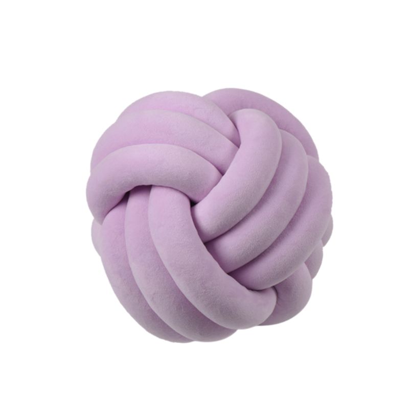 Knotted Plush Ball Round Throw Pillow – Soft Decorative Knot Cushion for Sofa, Bed & Home Décor