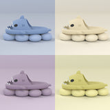 Cartoon Shark Slippers Funny Cutes Soft Slipper Indoor Outdoor  Shoes For Women Men Couples