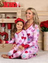 Valentine’s Day Family Pajama Set – Love Print Matching Parent & Child Sleepwear | Casual Homewear PJs
