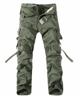 Men’s Washed Multi-Pocket Cargo Pants – Durable Tactical Work & Casual Utility Trousers