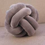 Knotted Plush Ball Round Throw Pillow – Soft Decorative Knot Cushion for Sofa, Bed & Home Décor