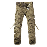 Men’s Washed Multi-Pocket Cargo Pants – Durable Tactical Work & Casual Utility Trousers
