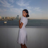 Summer New Arrival Sexy Low-Cut Dress with Bow Decoration – Elegant Bodycon Mini Dress for Women