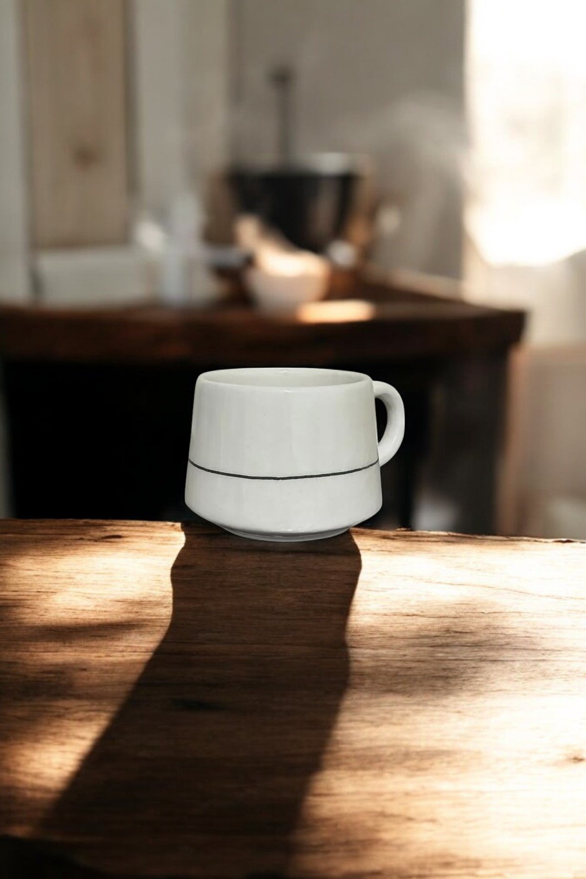 Handmade Ceramic Heart Mug – Valentine’s Day Gift Coffee & Tea Cup | Romantic Love Mug for Couples