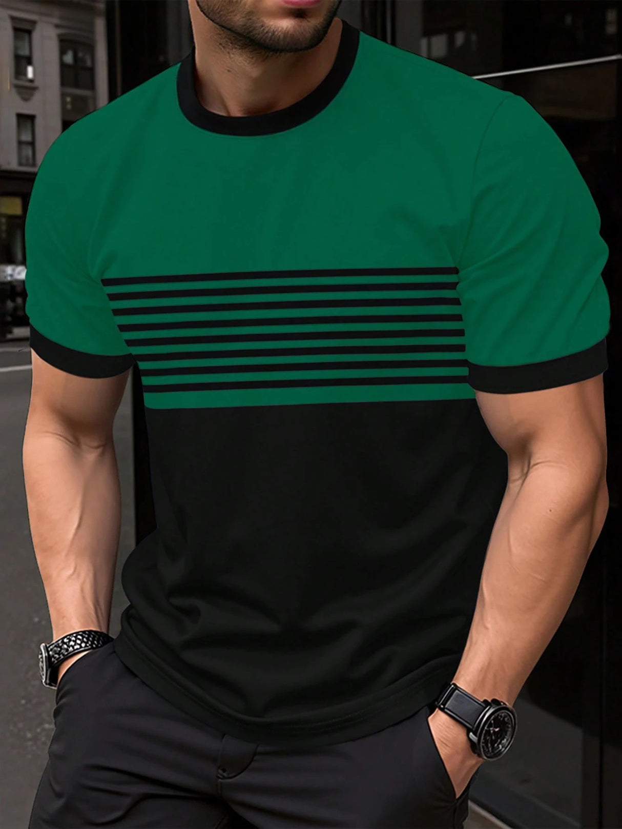 Men’s Minimalist Crew‑Neck Casual Short‑Sleeve Shirt – Soft, Lightweight Everyday Fashion Tee
