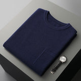 Men’s Round‑Neck Jacquard Knitted Pullover Vest – Business Casual Sleeveless Sweater for Office & Fall/Winter Layering