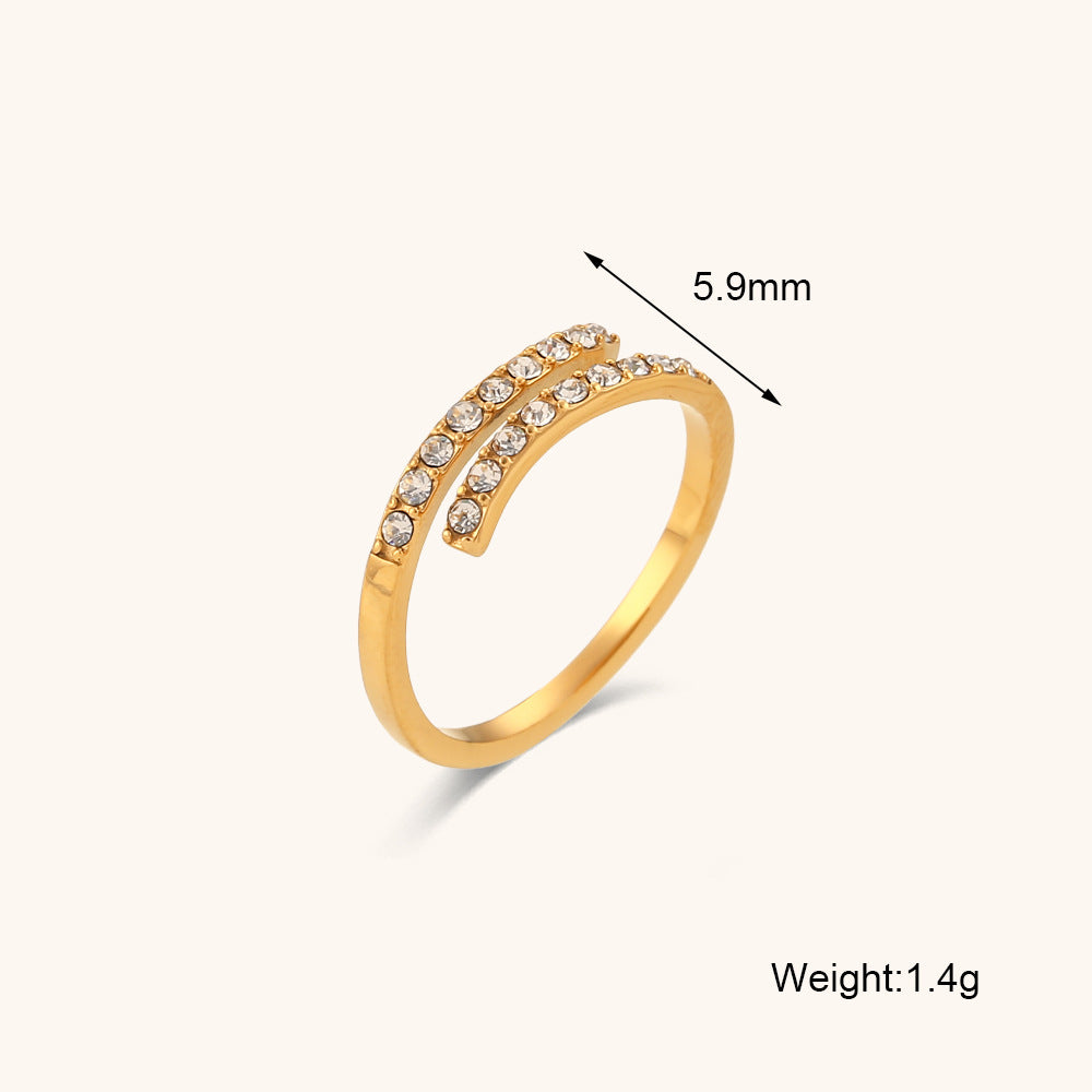 Stainless Steel Ring with 18K Gold Plating – Minimalist Luxury Jewelry | Elegant & Timeless Ring for Women