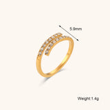 Stainless Steel Ring with 18K Gold Plating – Minimalist Luxury Jewelry | Elegant & Timeless Ring for Women