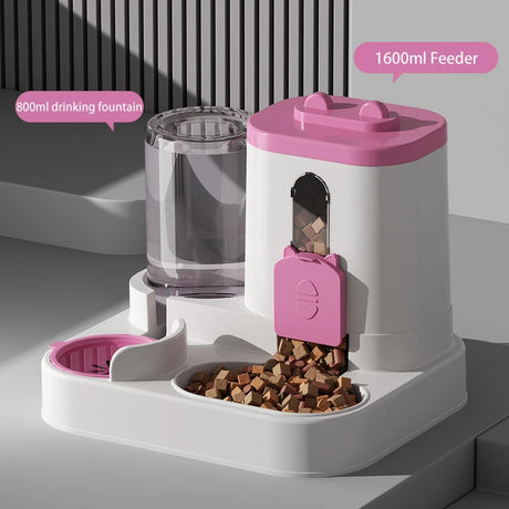 Pet Large-Capacity Automatic Feeder and Water Dispenser for Cats & Dogs