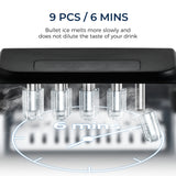 SIMZLIFE Portable Ice Maker Machine – 26.5 lbs/Day | 9 Ice Cubes in 6 Minutes | Auto-Cleaning Countertop Ice Maker with Basket & Scoop