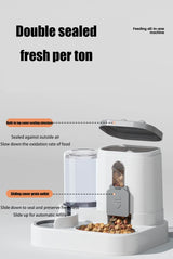 Dispensador automático de agua y comedero de gran capacidad para mascotas, gatos y perros. 