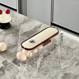 Refrigerator Egg Organizer – 1PCS Sliding Automatic Egg Roller Storage Carton